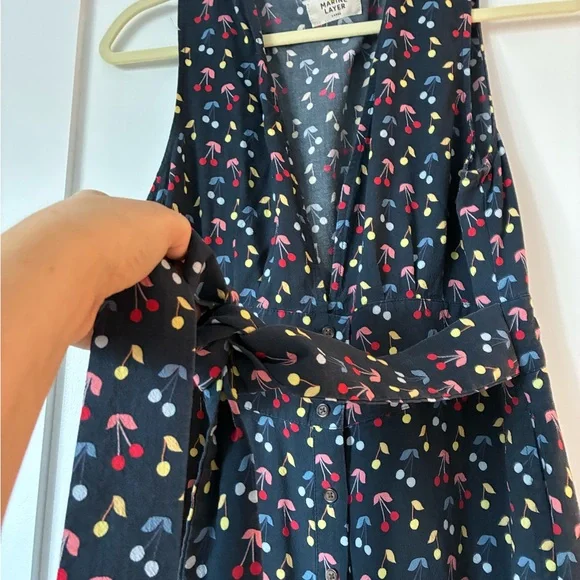 Marine Layer Holli navy floral jumpsuit, large - Picture 3 of 11